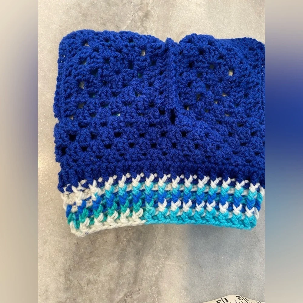 Handmade Crochet Cat Animal Ear Beanie Hat Cozy Ribbed Brim Stretch Winter Hat